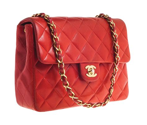 chanel quilted bag red